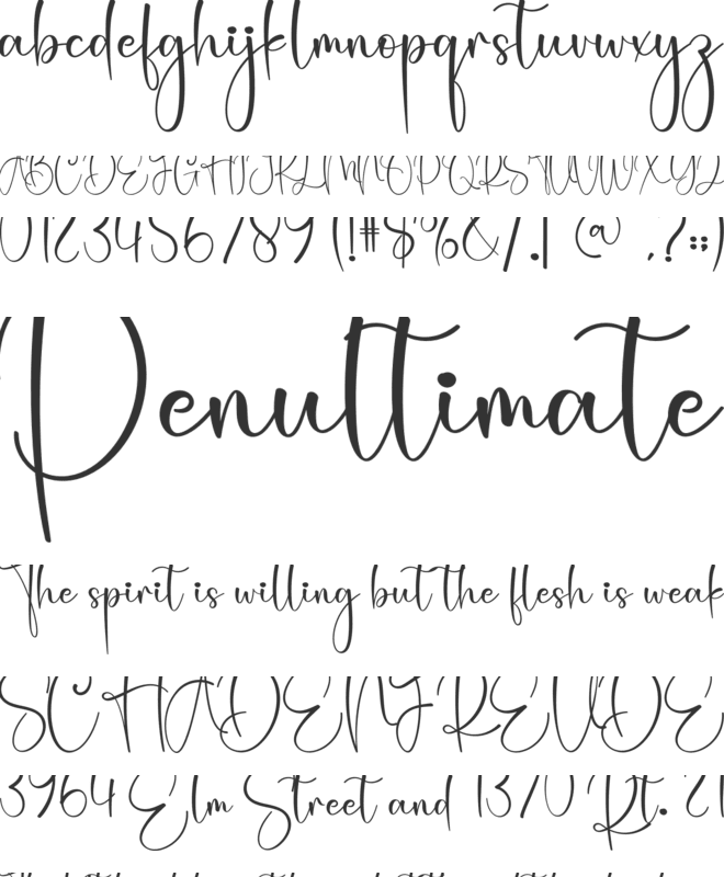 Morning Vacation font preview