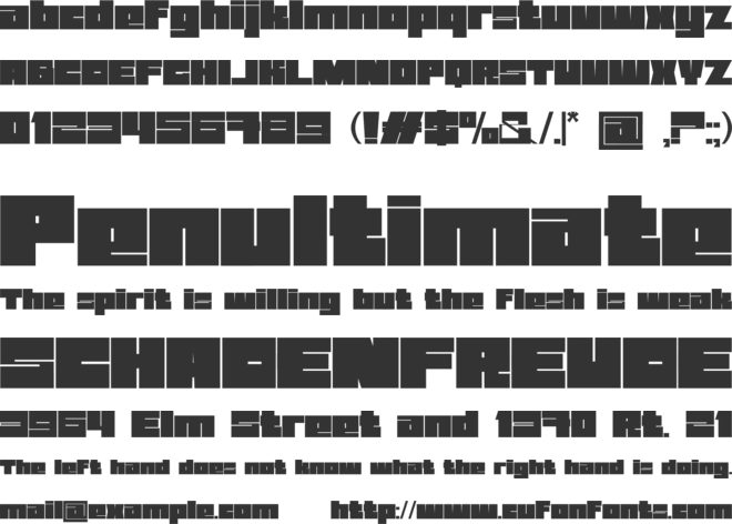 Redball font preview