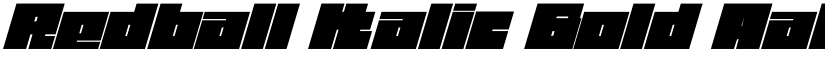 Redball Italic Bold font