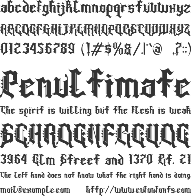 Griffends font preview