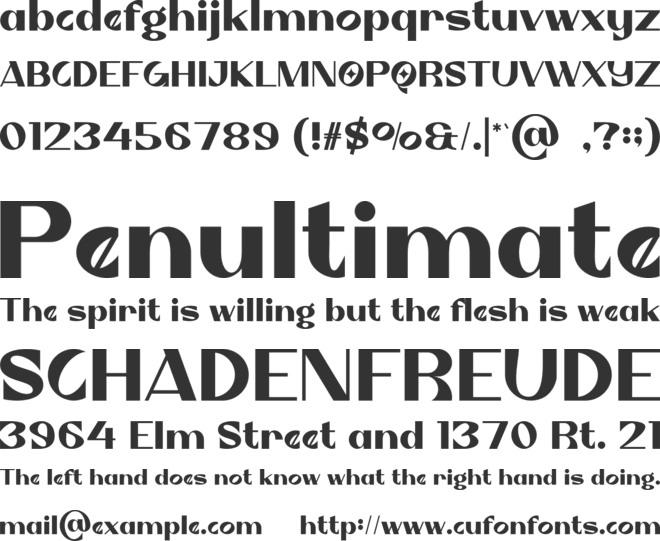 BONIVAR font preview