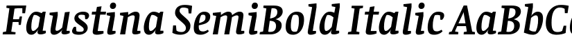 Faustina SemiBold Italic font