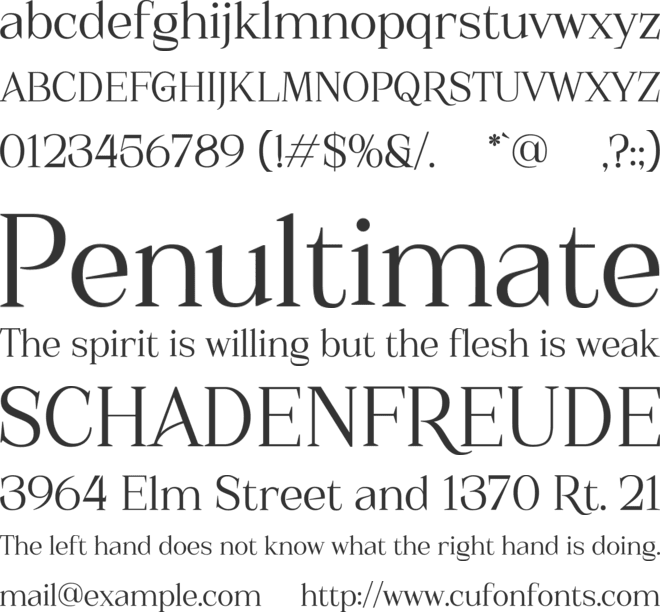 Kithara font preview