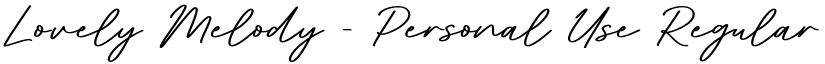 Lovely Melody - Personal Use Regular font