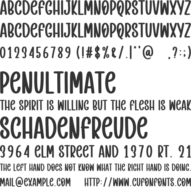 The  Sunshines font preview