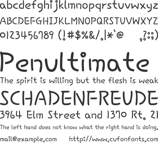 Hi Melody font preview