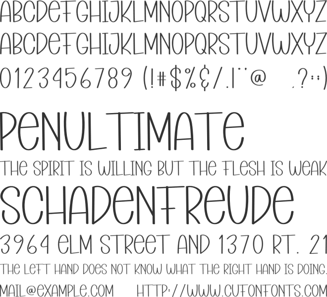 Summer Story font preview