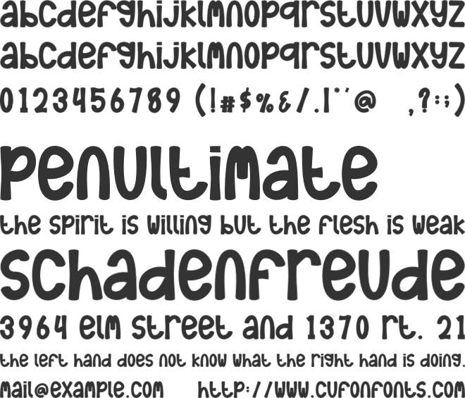 Sugar Candi font preview