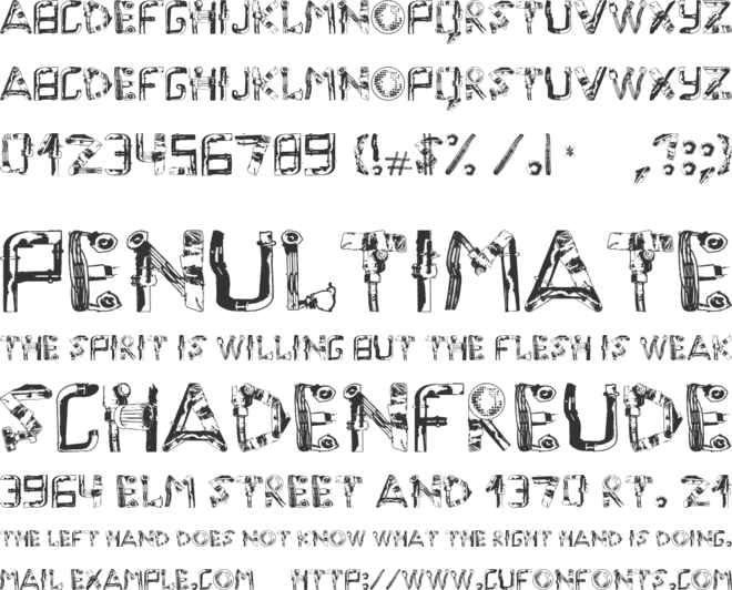 JUNKY font preview