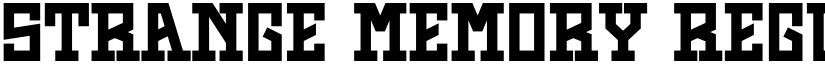 Strange Memory Regular font