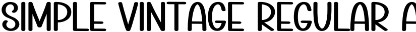 Simple Vintage Regular font