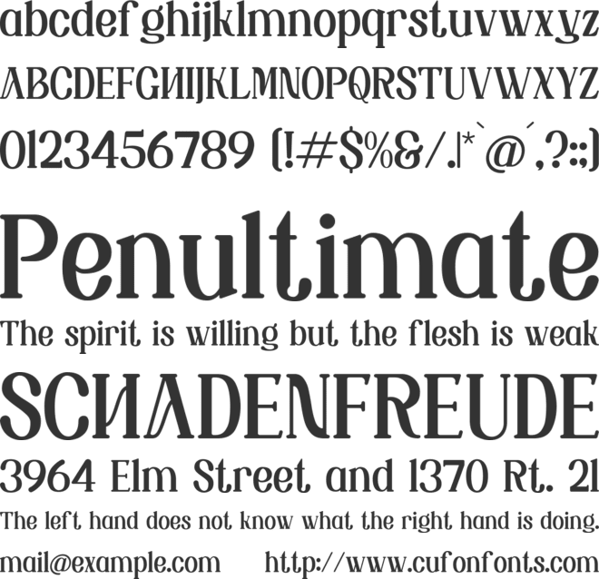 Nostalge Antique font preview