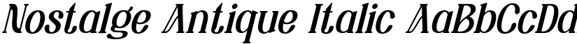 Nostalge Antique Italic font
