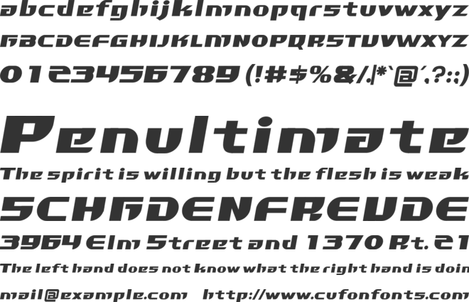 Lixdu Pro italic font preview