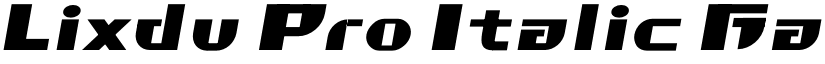Lixdu Pro Italic font