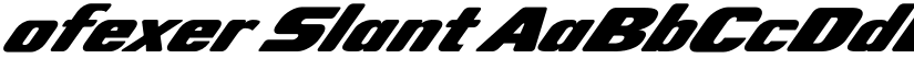 ofexer Slant font