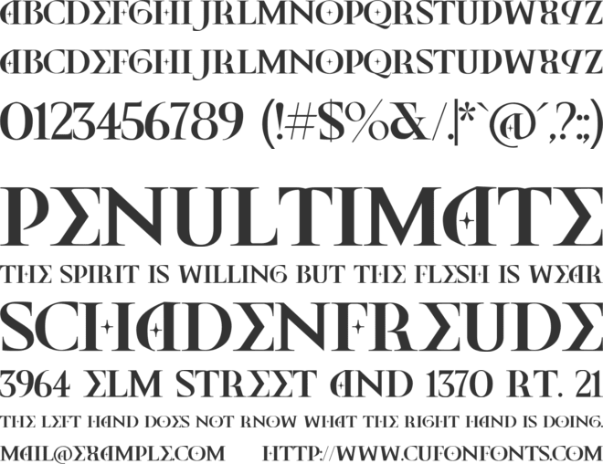 Bricheny Rock font preview