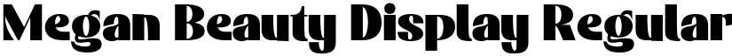 Megan Beauty Display Regular font