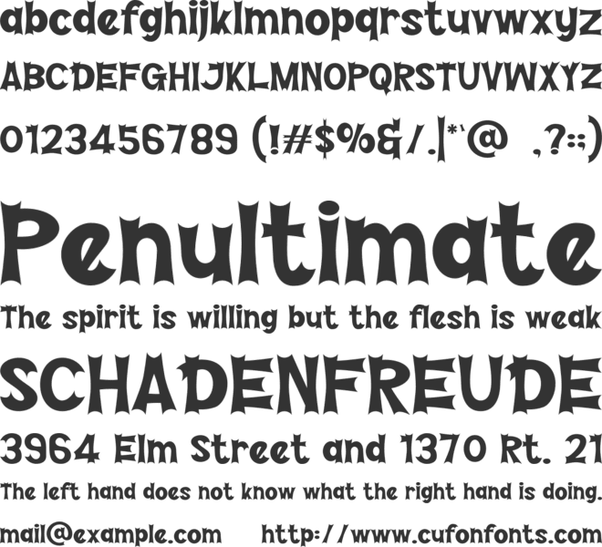 Hellwild font preview