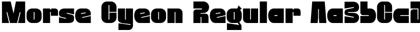 Morse Cyeon Regular font