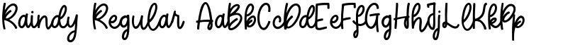 Raindy Regular font