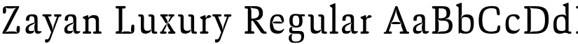 Zayan Luxury Regular font
