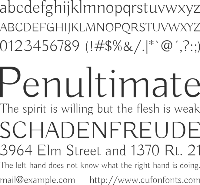Buda font preview