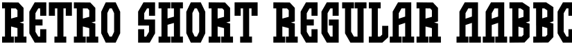 Retro Short Regular font
