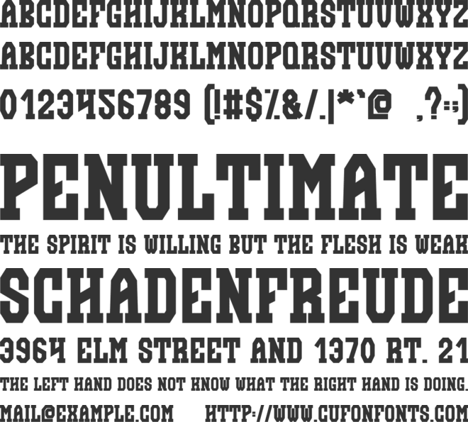 Funky Modern font preview