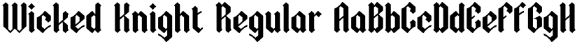 Wicked Knight Regular font