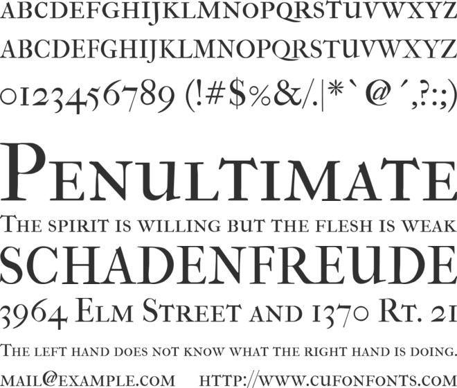 IM FELL French Canon SC font preview