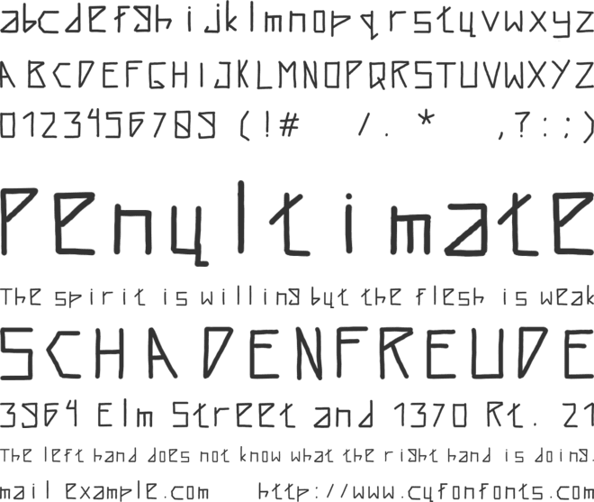 Sharp-ist Font font preview