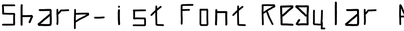 Sharp-ist Font Regular font