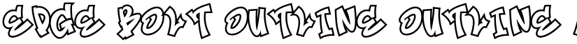 Edge Bolt Outline Outline font
