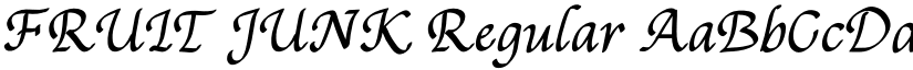 FRUIT JUNK Regular font