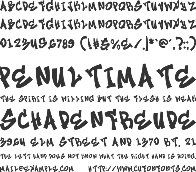 Edge Bolt Extrude font preview