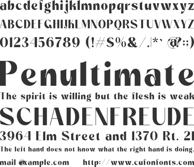 Villesta font preview