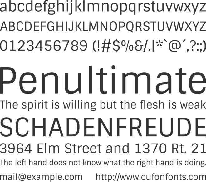 Sintony font preview