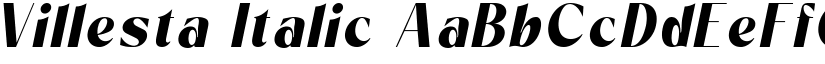 Villesta Italic font