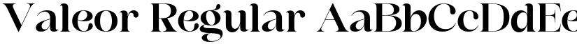 Valeor Regular font