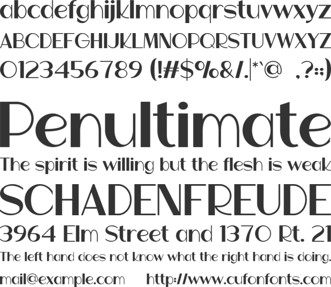 DEARMAS font preview