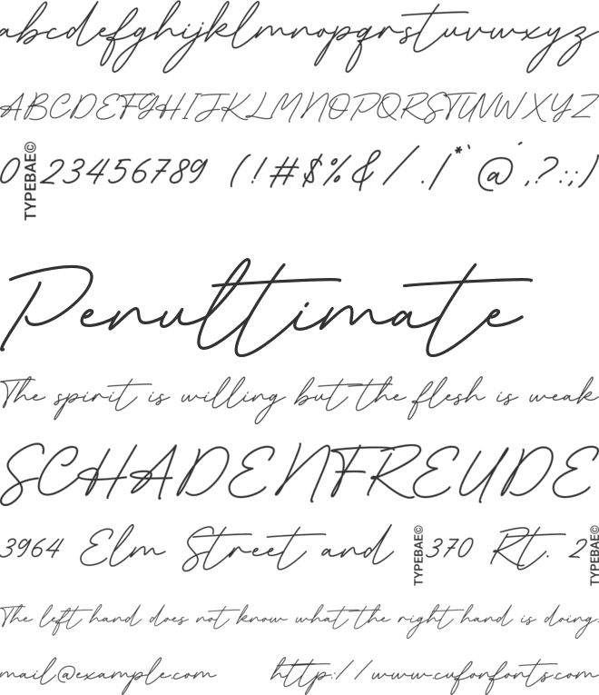 Valention font preview