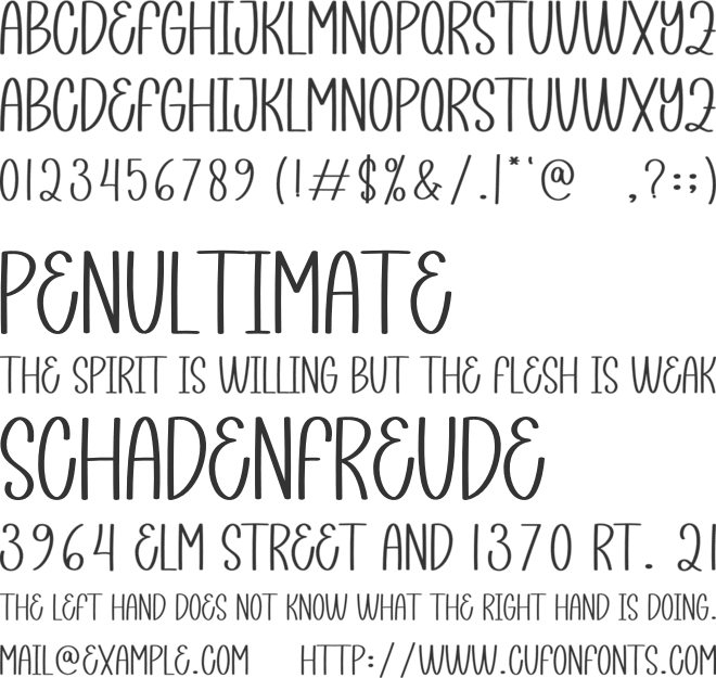 Family Reunion font preview