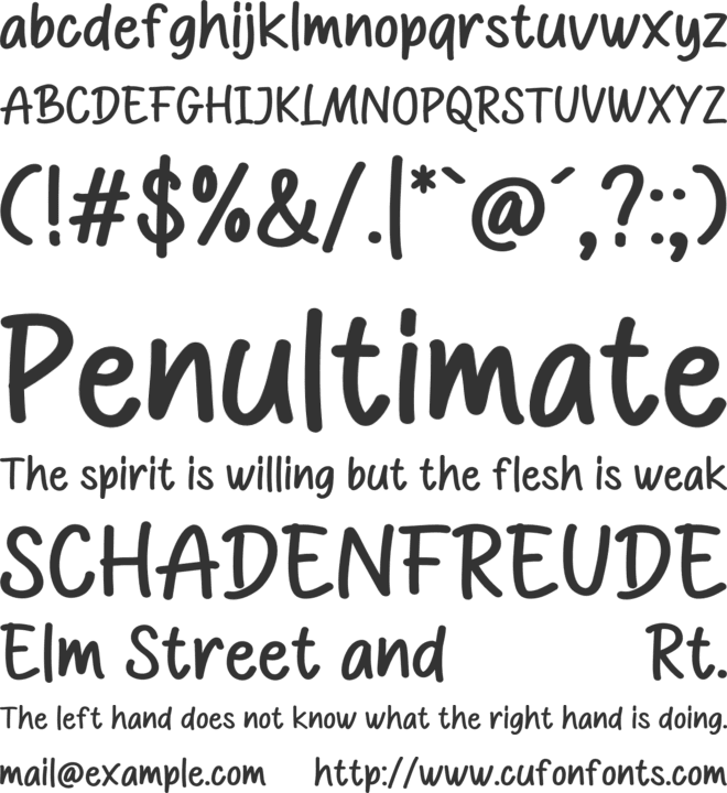 Comic Real font preview