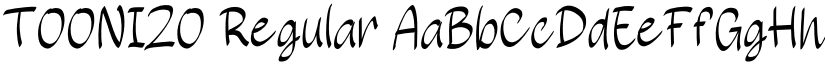 TOONIZO Regular font