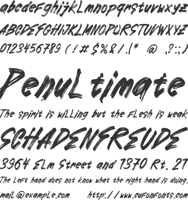 Shimosa font preview