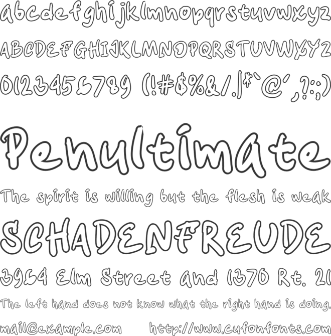 Arlo Lines Outline font preview