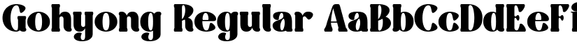 Gohyong Regular font