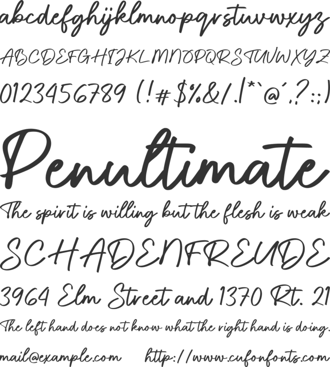 Bleury Saint font preview