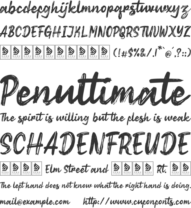 Losien Avenue font preview